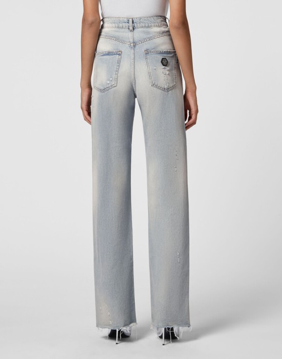 широкие джинсы  из америки вид сбоку