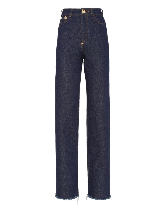 широкие джинсы  от бренда philipp plein вид слева