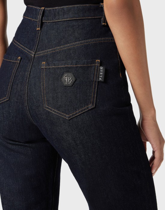 широкие джинсы  из проверенных материалов спереди