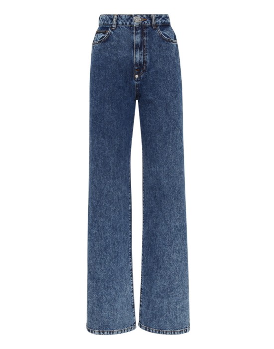 широкие джинсы  от бренда philipp plein вид слева