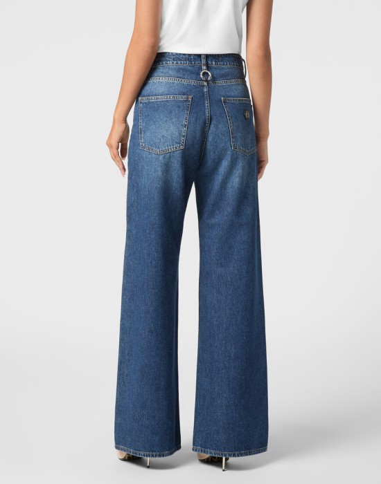 широкие джинсы  из америки вид сбоку