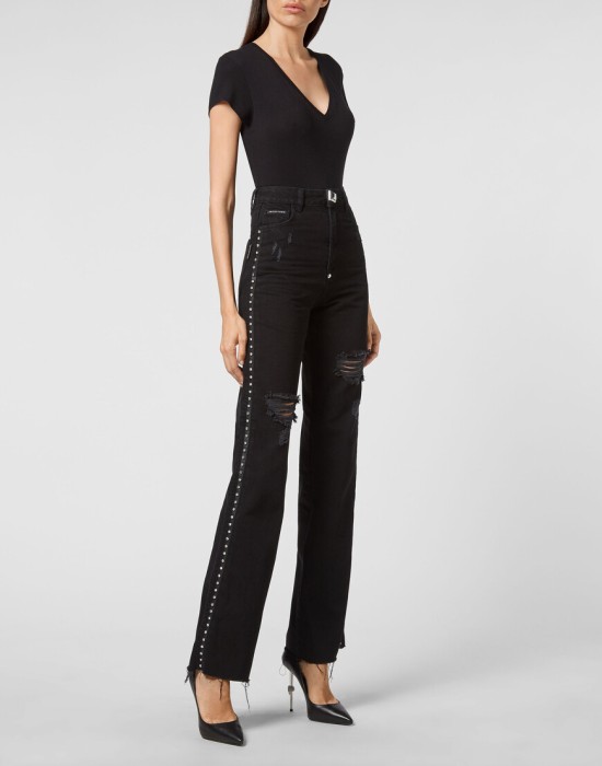 широкие джинсы  по цене 49616 руб вид справа