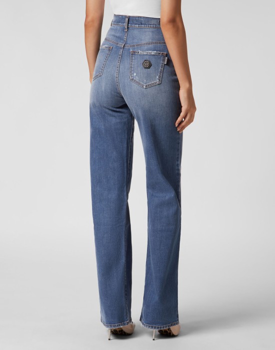 широкие джинсы  из америки вид сбоку