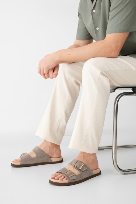 шлепанцы  модель «городской» (`urban`) от бренда brunello cucinelli вид слева