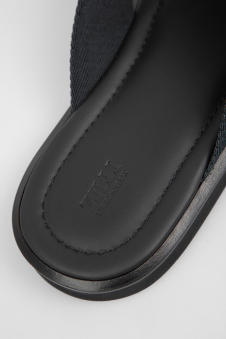 шлепанцы  из кожи спереди