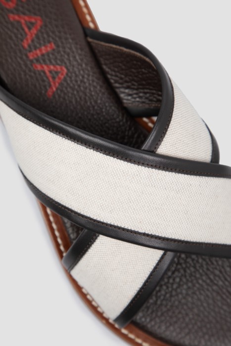 шлепанцы  из кожи спереди