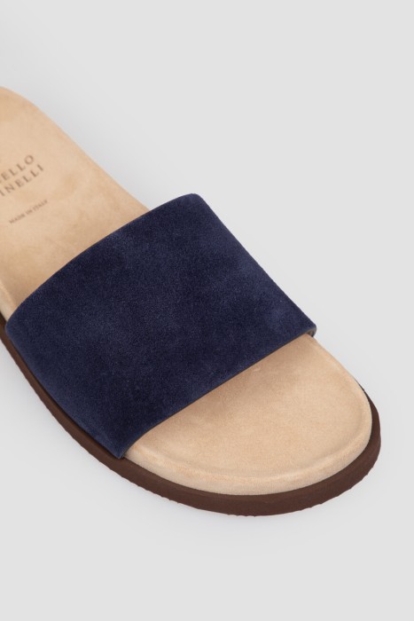 шлепанцы  из замши спереди