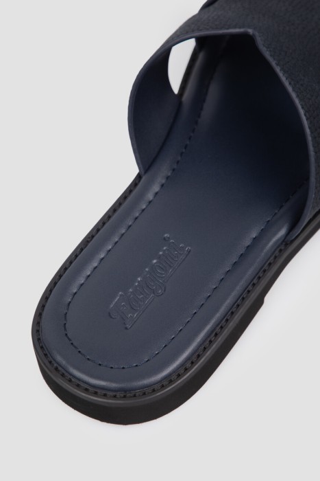 шлепанцы  из кожи спереди