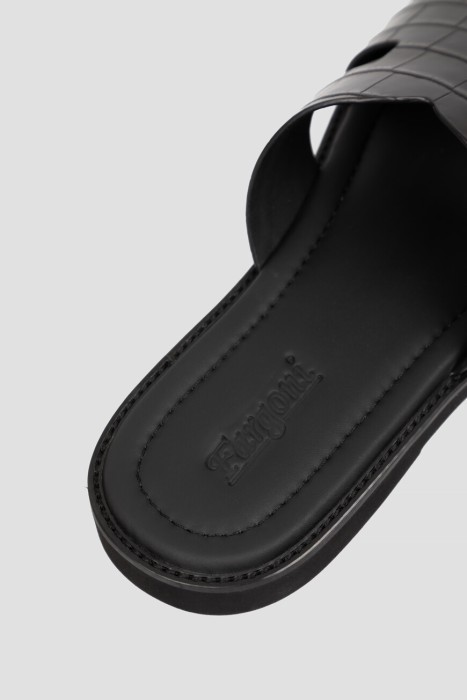 шлепанцы  из кожи спереди