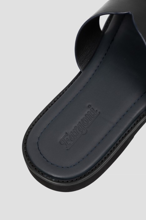 шлепанцы  из кожи спереди