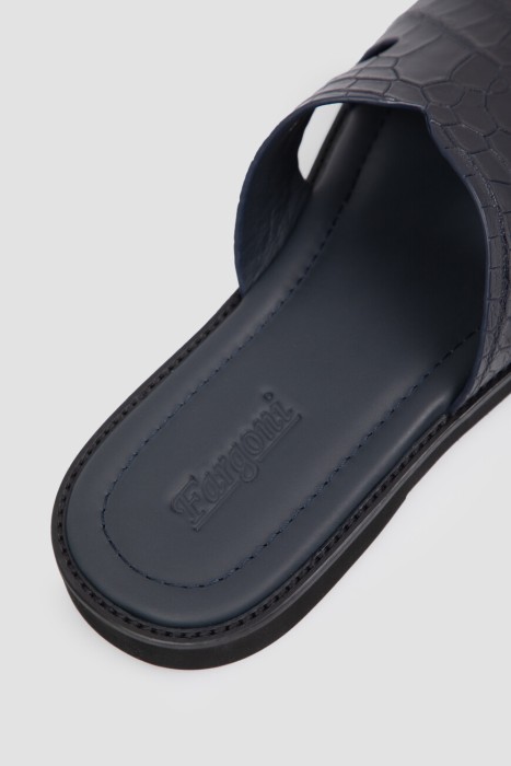 шлепанцы  из кожи спереди