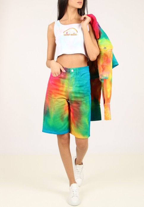 шорты джинсовые  из италии вид сбоку