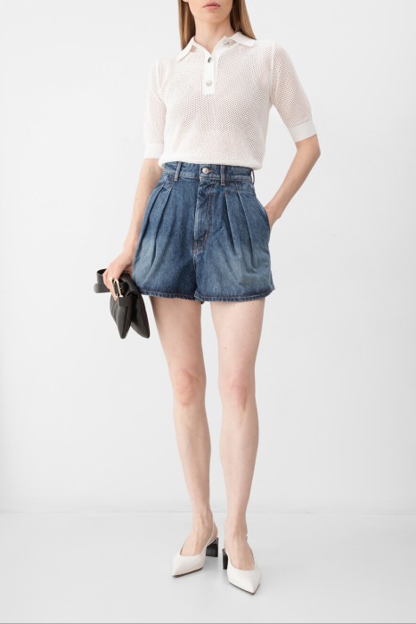 шорты maxmara из хлопка спереди