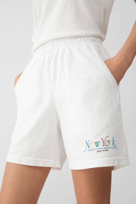 шорты sporty&rich модель ny 94 из америки вид сбоку