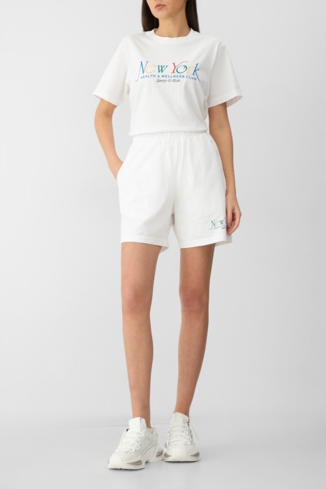 шорты sporty&rich модель ny 94 из хлопка спереди