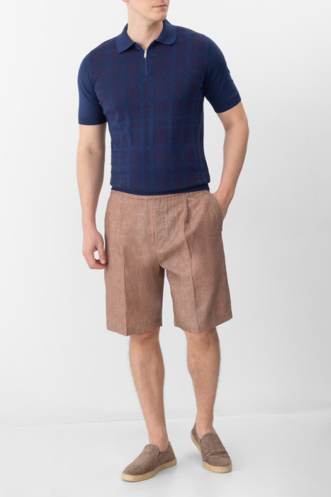 шорты  из льна спереди