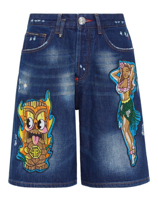 шорты  от бренда philipp plein вид слева