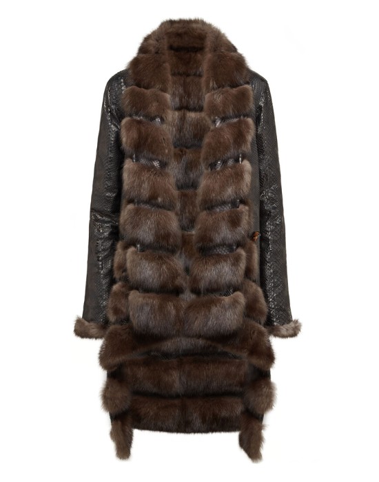шуба  от бренда philipp plein вид слева
