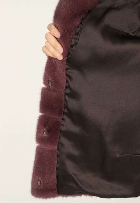 шуба  универсального стиля с лицевой стороны