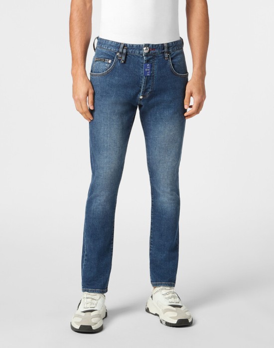 скинни  от бренда philipp plein вид слева