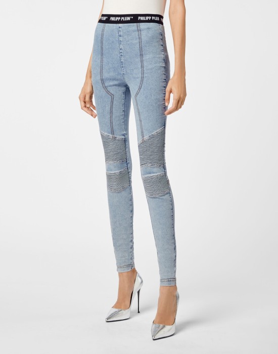 скинни  от бренда philipp plein вид слева