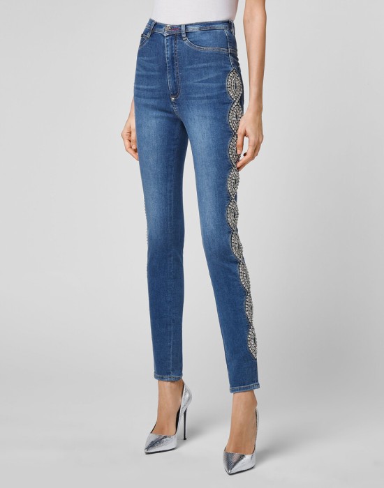 скинни  от бренда philipp plein вид слева