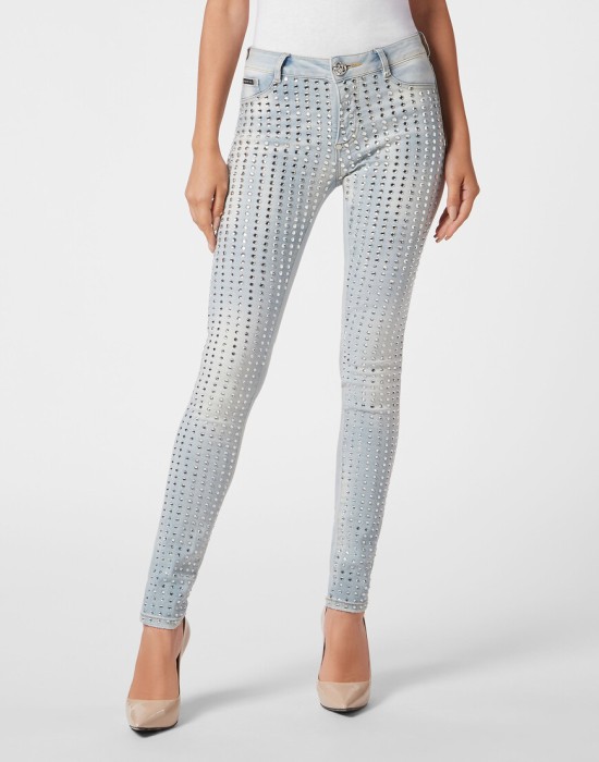 скинни  от бренда philipp plein вид слева