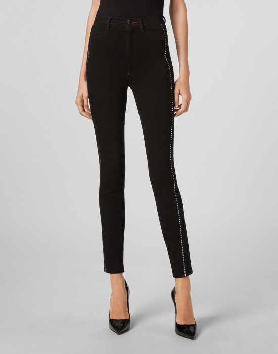 скинни  от бренда philipp plein вид слева