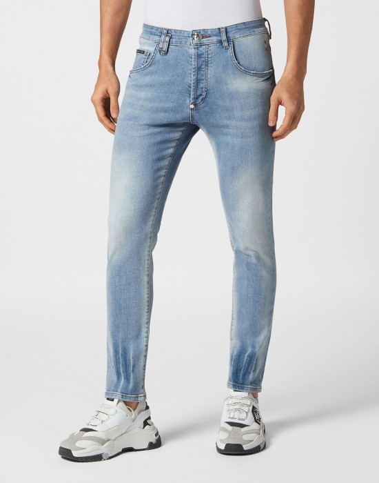 скинни  от бренда philipp plein вид слева