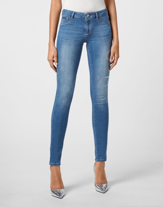 скинни  от бренда philipp plein вид слева