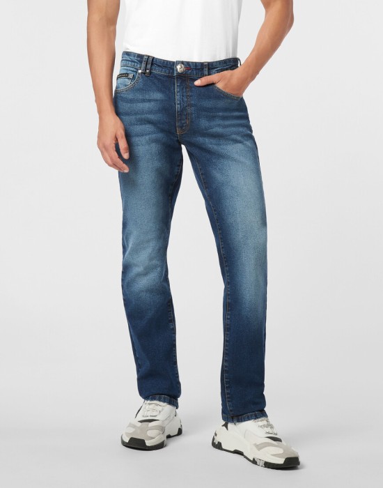 скинни  от бренда philipp plein вид слева