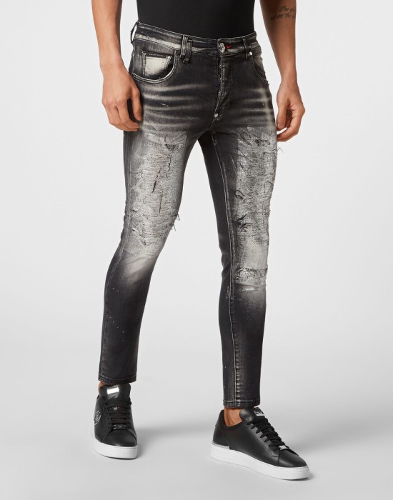 скинни  от бренда philipp plein вид слева