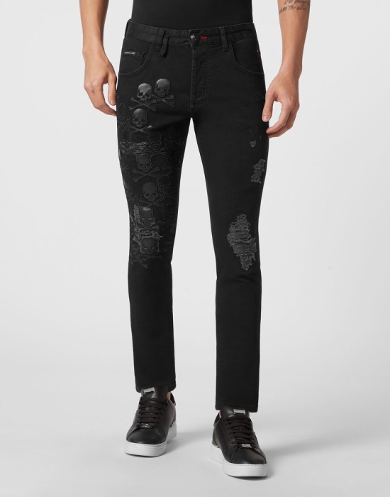 скинни  от бренда philipp plein вид слева