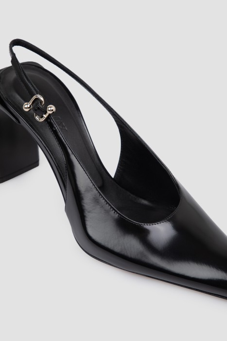 слингбэки maxmara из льна спереди