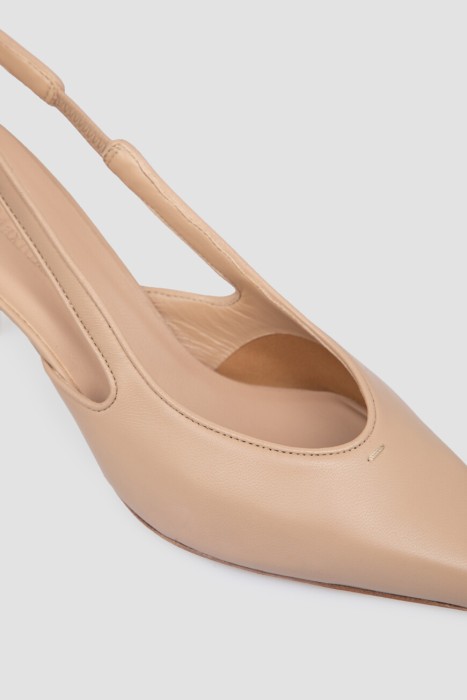 слингбэки maxmara из льна спереди