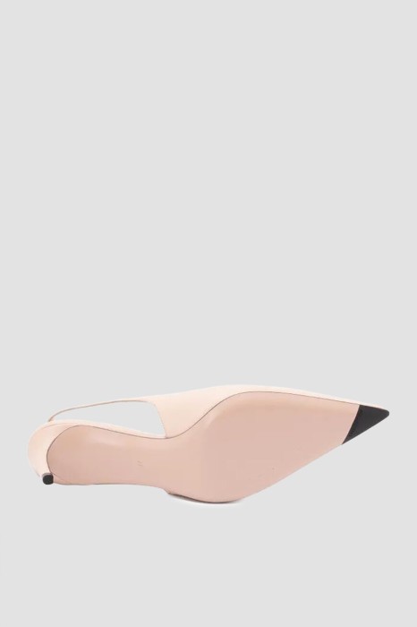 слингбэки  из кожи спереди