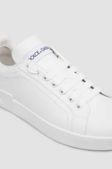 сникеры dolce&gabbana модель portofino в новой версии из кожи спереди