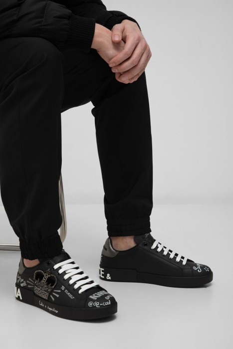 сникеры dolce&gabbana модель portofino от бренда dolce & gabbana вид слева