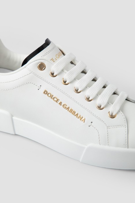 сникеры dolce&gabbana модель portofino из кожи спереди