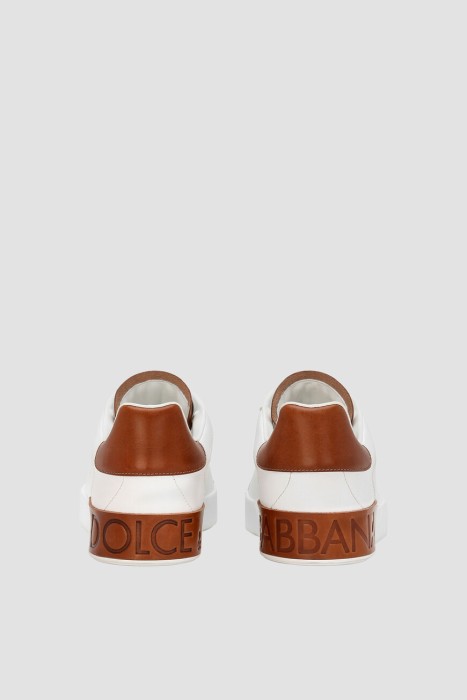 сникеры dolce&gabbana модель portofino из кожи спереди