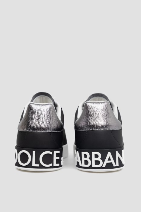 сникеры dolce&gabbana модель portofino из кожи спереди