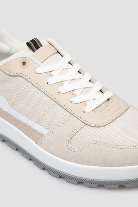 сникеры  модель crossing из льна спереди