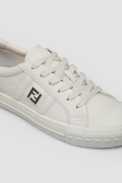 сникеры  модель domino из льна спереди