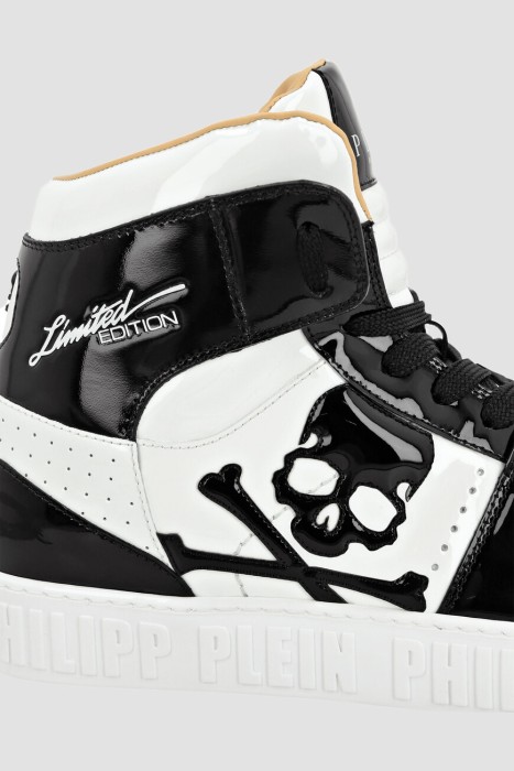 сникеры  модель hi-top из льна спереди