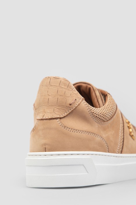 сникеры  модель lo-top из льна спереди