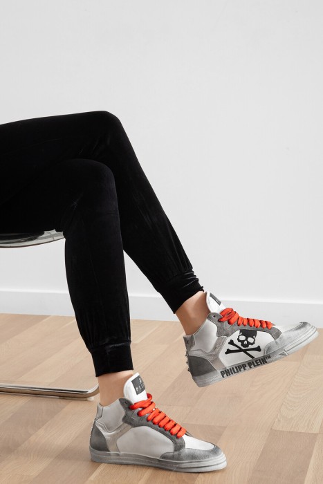 сникеры  модель mid-top retrokickz ™ от бренда philipp plein вид слева