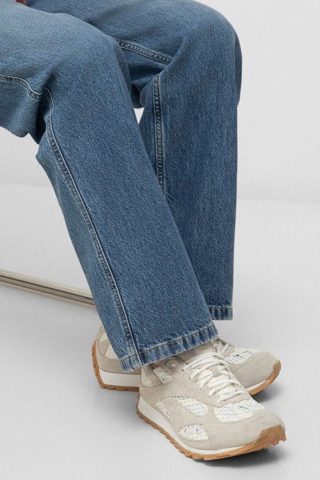 сникеры  модель orbit от бренда bottega veneta вид слева