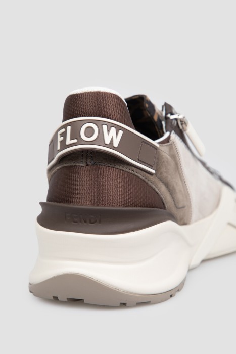 сникеры-слипоны  flow из полиэстера спереди