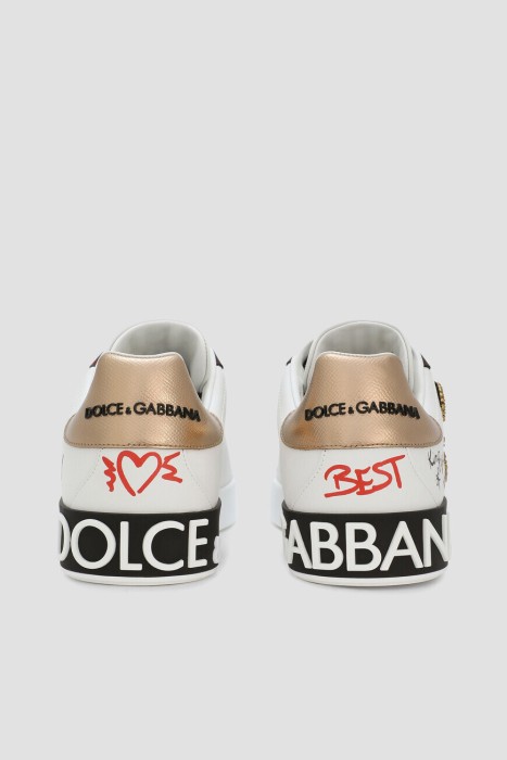 сникеры  из кожи спереди