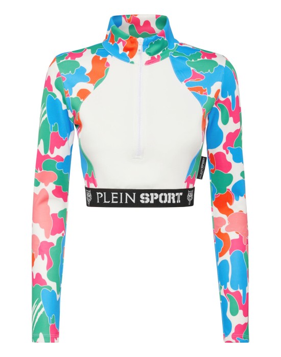 спортивный топ  от бренда plein sport вид слева